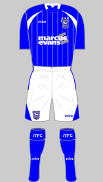 ipswich town 2011-12 home kit