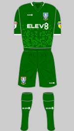 sheffield wednesday 2019-20 2nd kit all green