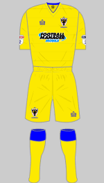 afc wimbledon 2016-18 change kit