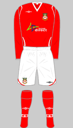 wrexham 2008-09 home kit