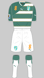 ivory coast away kit 2010